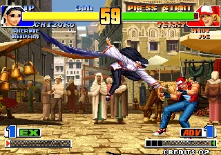 The King of Fighters &#x27;98: The Slugfest Arcade Chizuku fast attack on Terry