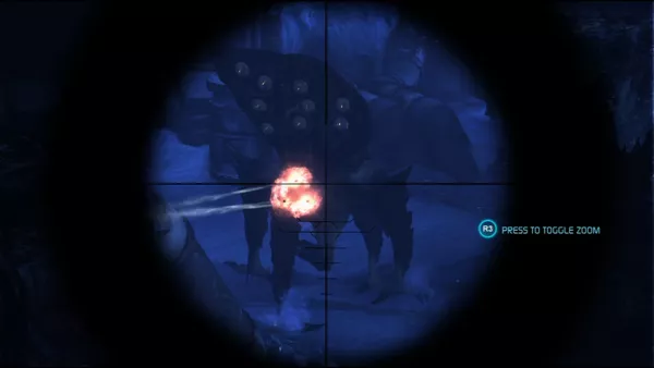 Lost Planet 3 PlayStation 3 Using scope to target distant enemies.