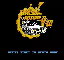 Back to the Future Part II &#x26; III NES Title Screen
