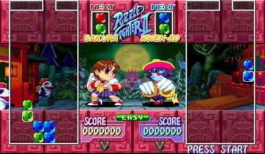 Super Puzzle Fighter II Turbo Arcade Sakura in-game