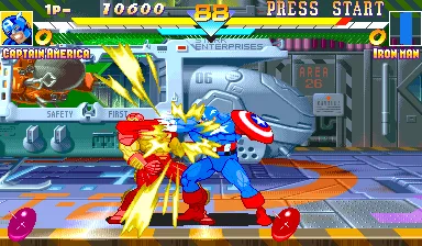 Marvel Super Heroes Arcade Good punch.