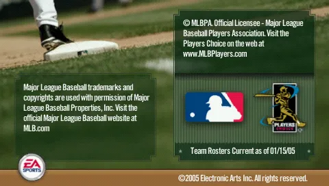 MVP Baseball PSP Legal information
