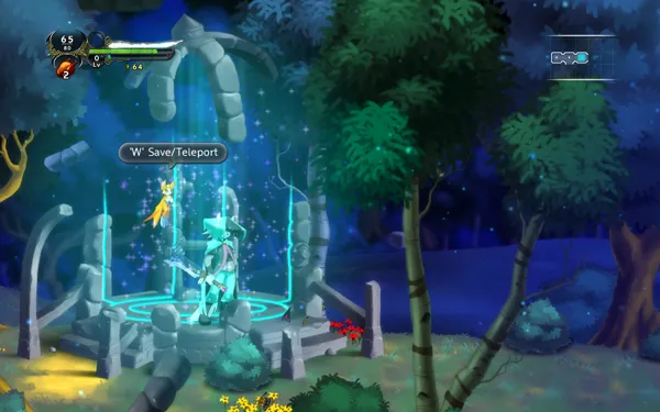 Dust: An Elysian Tail Windows This is what the checkpoints look like; you can auto-save or manually save to a separate save slot.