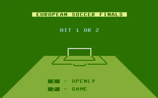 Sports 4 Commodore 16, Plus/4 European Soccer Finals title screen.
