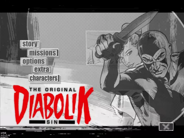 Diabolik: The Original Sin Windows Main game menu