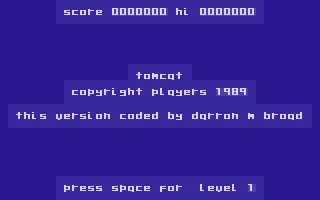 Tomcat Commodore 16, Plus/4 Title Screen.