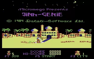 Jinn Genie: Arabia Mania Commodore 64 Title Screen.