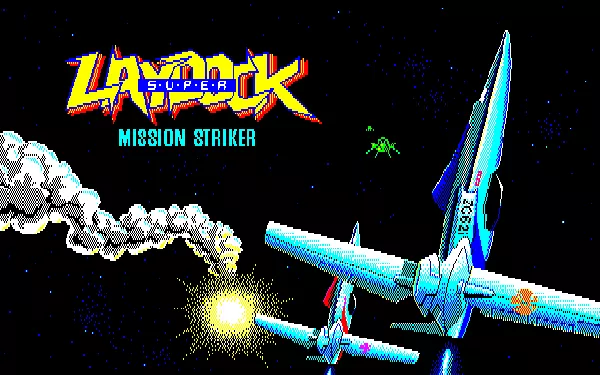 Super Laydock: Mission Striker Sharp X1 Title screen