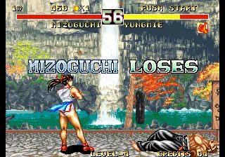 Fighter&#x27;s History Dynamite Arcade You lose.