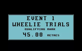 BMX Freestyle Commodore 64 Wheelie Trials.