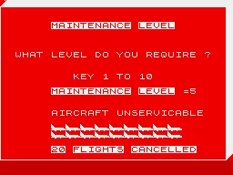 Airline ZX Spectrum Maintenance level