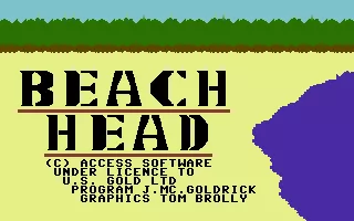 Beach-Head Commodore 16, Plus/4 Loading Screen.