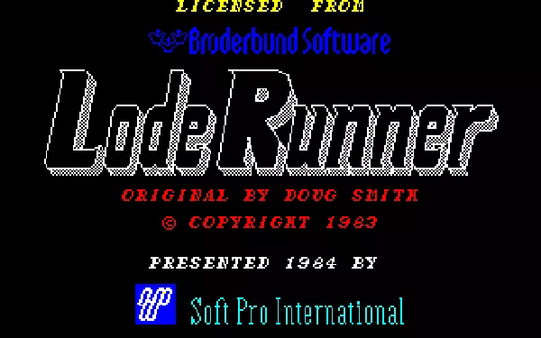 Lode Runner Sharp X1 Title screen