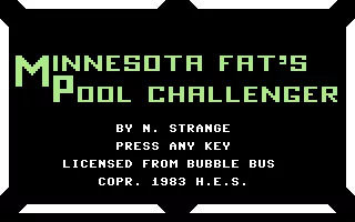 Minnesota Fats&#x27; Pool Challenge Commodore 64 Title Screen (US)