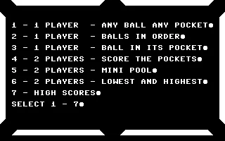 Minnesota Fats&#x27; Pool Challenge Commodore 64 Game Selection (US).