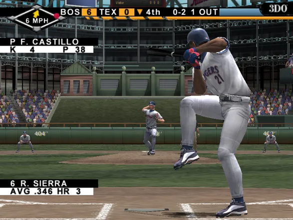 High Heat Major League Baseball 2004 Windows The game inserts each player&#x27;s unique stances, such as Rubin Sierra&#x27;s stance with the bat pointing at the pitcher