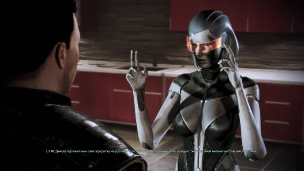 Mass Effect 3: Citadel Windows EDI is shopping (like a real girl)
