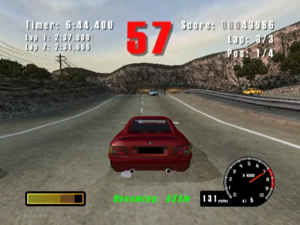 Burnout GameCube Head on into traffic.