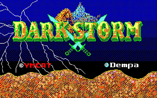 Dark Storm: Demon Crystal III Sharp X1 Title screen