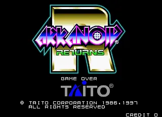 Arkanoid Returns Arcade Title Screen.