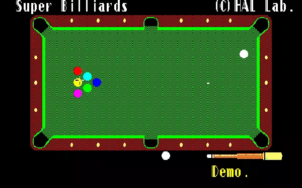 Super Billiards Sharp X1 There&#x27;s no title screen, it starts out with this demo