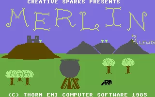 Merlin Commodore 64 Title Screen.