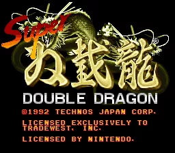 Super Double Dragon SNES Title screen