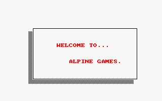 Alpine Games Amstrad CPC Welcome.