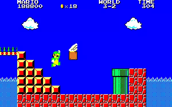 Super Mario Bros. Special Sharp X1 With this Wing Mario can briefly swim in the air. It can be viewed as a predecessor to the P-Wing, which first appeared in SMB3