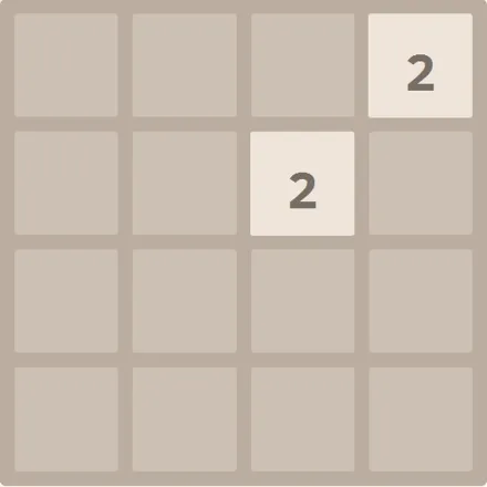 2048 Browser Starting the game