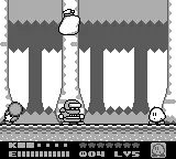 Kirby&#x27;s Dream Land 2 Game Boy Fighting a ninja