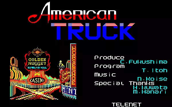 American Truck Sharp X1 This was Telenet&#x27;s first game