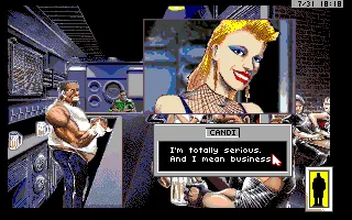 Rise of the Dragon Amiga A hooker can give you information as well as bring you to your doom.