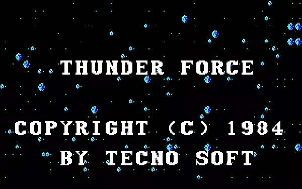 Thunder Force Sharp X1 Title screen for the &#x27;84 version
