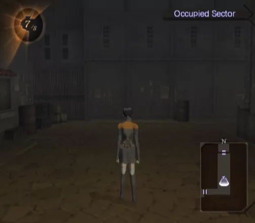 Shin Megami Tensei: Digital Devil Saga 2 PlayStation 2 Occupied Sector dungeon. Most dungeons in the game are rather featureless - this one at least has some urban look to it