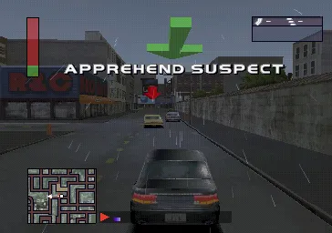 World&#x27;s Scariest Police Chases PlayStation A second suspect has been spotted on the street. The red &#x26; green bar in the top left is a damage indicator