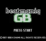 beatmania GB Game Boy Color Title Screen.