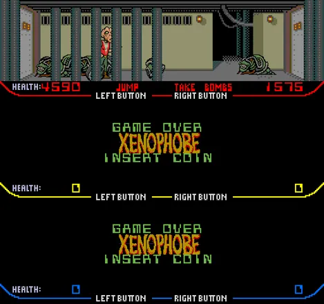 Xenophobe Arcade Another corridor full of aliens.