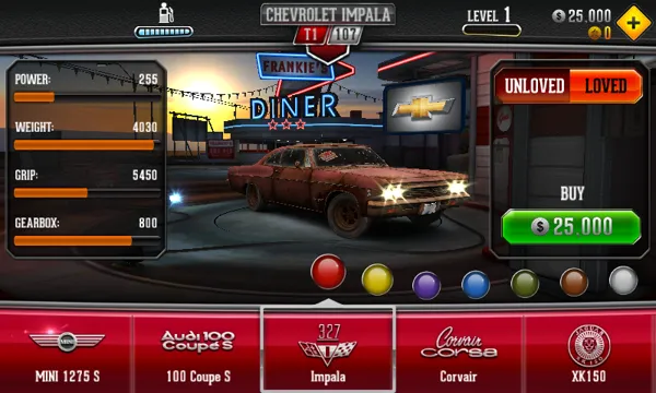 CSR Classics Android Buying a car