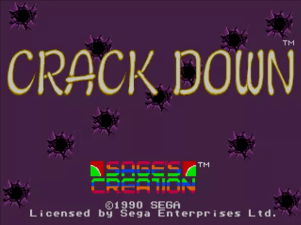 Crack Down Windows Title screen
