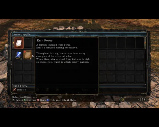 Dark Souls II Windows Learning and attuning magic spells