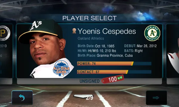 MLB.com Home Run Derby Android Player selection