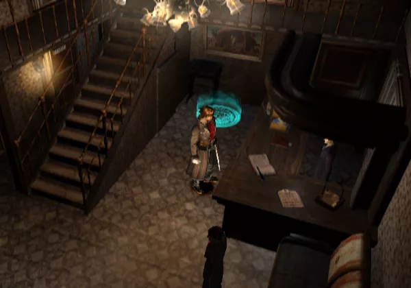 Shadow Hearts PlayStation 2 Save point in one of the game&#x27;s inns