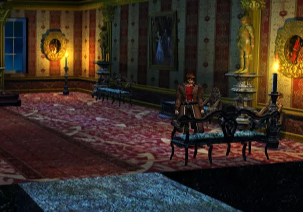 Shadow Hearts PlayStation 2 Beautiful art in a vampire&#x27;s castle