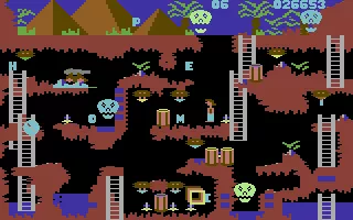 Imhotep Commodore 64 Exploring caves.