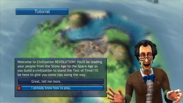 Sid Meier&#x27;s Civilization: Revolution PlayStation 3 Tutorial can be skipped if you&#x27;re familiar with the controls.
