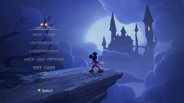 Castle of Illusion Starring Mickey Mouse Windows Main menu