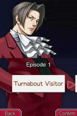 Ace Attorney Investigations: Miles Edgeworth Nintendo DS Similarly to previous Ace Attorney games, the backgrounds appear in the episode selection screen after you finish the specific episode. 