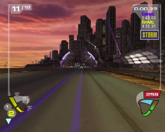 XGIII: Extreme G Racing PlayStation 2 The player can change the default race view to cockpit mode 