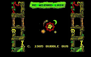 Wizard&#x27;s Lair Amstrad CPC Title Screen.